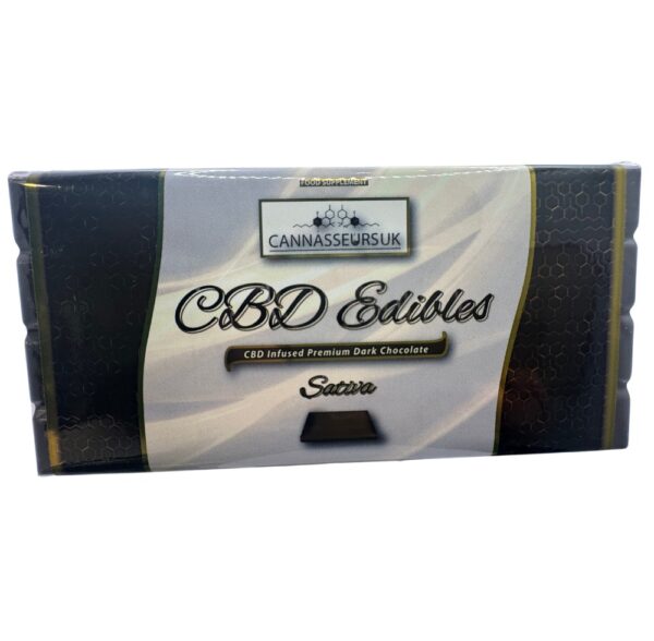 Belgian CBD Dark Chocolate – 1000mg Vegan Sativa Bar