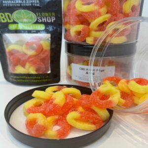 CBD Peach Rings | 50mg | The CBD Flower Shop