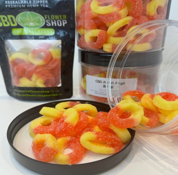 CBD Peach Rings | 50mg | The CBD Flower Shop