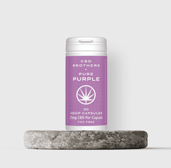 Pure Purple Hemp Capsules – 25mg CBD, Vegan & THC-Free